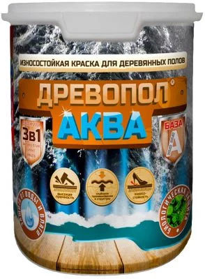 Древопол-Аква (полуматовая грунт-эмаль на водной основе для деревянных полов) 